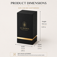 Boîte cadeau de luxe en carton rigide gris mat noir pour parfums et soins de la peau, avec estampage à chaud doré et revêtement UV, cosmétique haut de gamme