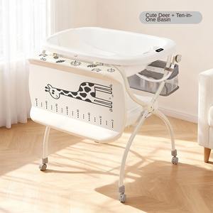 Table à langer multifonctionnelle tout-en-un, station de soins pour bébé portable pour le bain et le change de couches des nouveau-nés - Product Image 1