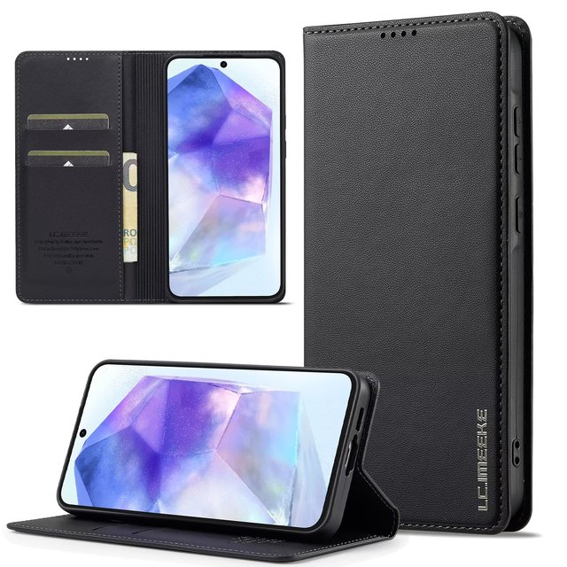 Flip Magnetic Card Slots Wallet Leather Phone Case for Samsung Galaxy A14 A15 A34 A35 A52 A53 A54 A55 A16 5G Flip Stand Cover