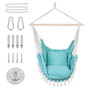 Jardín <span class=keywords><strong>Patio</strong></span> Macrame hamaca colgante columpios para adultos interior - Product Image 6