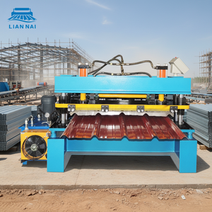 Lian Nai Deck Trapezförmige AG-Platten R-Platten Rollformmaschine für Amerikanische Metalldachblech-Biegemaschine - Product Image 1