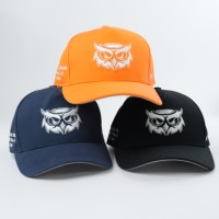 Casquettes de baseball en coton à 5 panneaux de haute qualité avec broderie de logo personnalisé à bord incurvé OEM disponible à motifs de points léopard Style Dobby