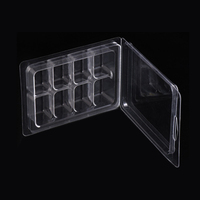 Boîte de présentation en plastique transparent à 8 cavités pour cubes de cire parfumée, emballage en forme de coquille pour bougies