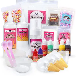 Amazon vendita calda Fluffy Slime Kit Girls Toy Box fai da te gelato Slimes Fluffy Butter Cloud Foam Slimes Kit