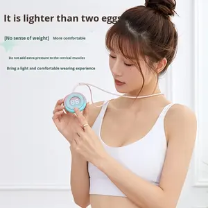 Masajeador de cuello y hombros Compresa caliente Masaje <span class=keywords><strong>dual</strong></span> Masaje de pulso Función musical recargable por USB Diseño colgante de hogar inteligente - Product Image 2