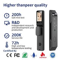 Serrure Intelligente TUYA WIFI 3D avec Reconnaissance Faciale, Empreinte Digitale, Code, Carte, Contrôle par Application, Stockage Cloud sur Carte Mémoire pour Maison en Acier