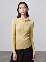 Automne hiver demi-ouvert poitrine fermeture éclair femmes pull léger demi-col haut Base coupe ajustée décontracté tout match haut tricots doux