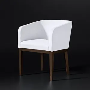 Fabrika doğrudan satış olmadan montaj modern kumaş sandalyeler yemek sandalyeleri ahşap l bacaklar