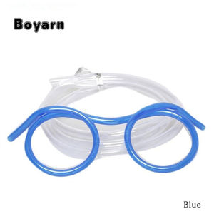 नई फैशन बच्चों के कार्टून रंगीन नवीनता लचीला पीने के भूसे चश्मा - Product Image 4