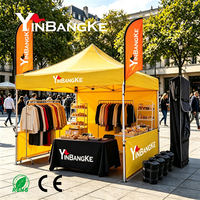 Tente de camping instantanée portable 10x10 en aluminium avec design coupe-vent, idéale pour le camping et les activités de plage