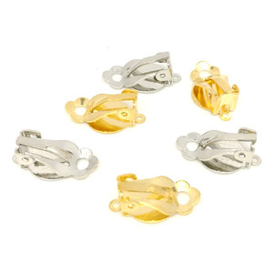 Clip-on <b>Earrings</b> Zinc Alloy Gold Silver Painless No Piercing Ear Clips Invisible Pad DIY Jewelry Accessories - Product Image 5