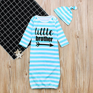 Conjunto de Dos Piezas de Algodón de Manga Larga con Diseño de Hermano y Hermana para Bebés, Saco de Dormir Antipatadas para Aire Acondicionado - Product Image 2