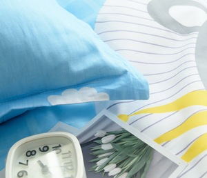 % 100% pamuk çevre dostu tek <span class=keywords><strong>2</strong></span> adet 3 adet karikatür aslan baskılı yatak seti yorgan yatak örtüsü seti çocuk için - Product Image 4