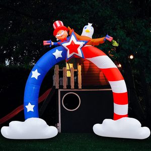 Arco inflable de 9 pies, arco con decoraciones de Tío <span class=keywords><strong>Sam</strong></span> y águila, nicro, Día Nacional de la independencia, Estados Unidos, 4 de julio - Product Image 3