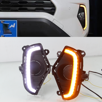 Feux de jour avant à deux couleurs, feux de brouillard LED DRL, kit de carrosserie, accessoires de mise à niveau, matériau ABS, Toyota RAV4 hybride 2019