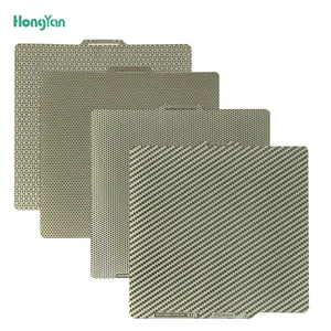 HONGYAN 258*258mm Double-sided Powder Coated Spring Steel Sheet PEY PET PEO PEI Build Plate for Bambu Lab X1 3D Printer Parts
