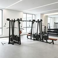 MZMM-F64 Machine de musculation multifonctionnelle asymétrique à 8 stations avec acier inoxydable et mousse pour les bras, les jambes et le dos