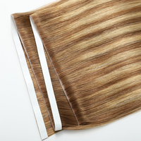 Nouvel Arrivage Extensions de Cheveux Humains à Bande Longue Injectée Ombré Balayage Cheveux Russes Vierges Bruts Alignés dans le Sens des Cuticules Doublement Teints