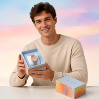 Boîte cadeau rigide personnalisée en deux parties pour bijoux et montres avec insert en velours, papier imprimé UV, pour bagues et colliers