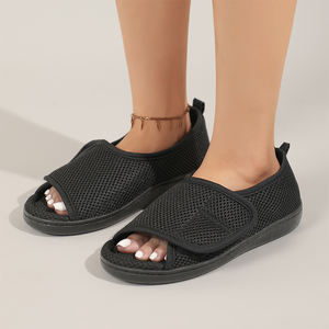 Custom Comfy Peep Toe Slides Diabetic Medical Slippers Shoes Adjustable <strong>Orthopedic</strong> <strong>Women</strong> <strong>Sandals</strong> - Product Image 5