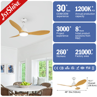 1stshine ventilateur de plafond lumière plafond 3 plastique haute vitesse assez lame bldc ventilateur de plafond lampe