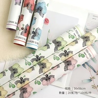 Waterdichte Dendrobium Orchidee Print Inpakpapier Valentijnsboeket DIY Bloemist Bloemarrangement Materialen