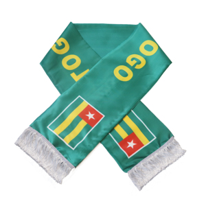 TOGO Drapeau Écharpe En Gros Personnalisé Football Acclamations Produits Fans Drapeau National Écharpe Graduation Gland Écharpes Châle - Product Image 1