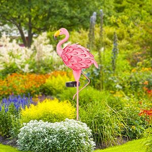 Solar Flamingo Garden <b>Light</b> Metal <b>LED</b> Outdoor Decor Water Resistant Free Standing - Product Image 3