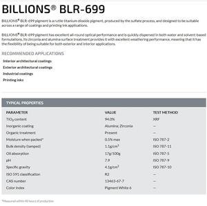 <span class=keywords><strong>BILLIONS</strong></span> BLR699 Biossido di Titanio TiO2 di Grado Industriale, Pigmento per Inchiostri da Stampa - Product Image 3
