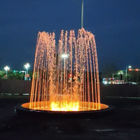 Fontaine musicale d'eau RGB personnalisable pour intérieur/extérieur, petite fontaine de jardin, fontaine d'eau musicale en acier inoxydable durable