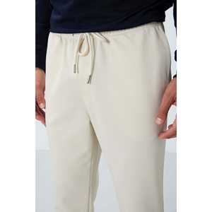 Pantalones Deportivos para Hombre en Color Beige, Texturizados, 100% Algodón, Felpa Francesa, Corte Estándar, Transpirables, 82155 - Product Image 2