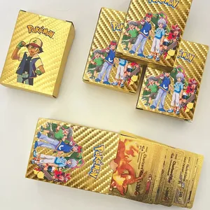 Cartes Pokemon en métal doré noir <span class=keywords><strong>Vmax</strong></span> GX, boîte de cartes Mewtwo Charizard <span class=keywords><strong>Pikachu</strong></span>, collection rare, cartes d'entraînement de combat, jouets pour enfants, cadeau - Product Image 6