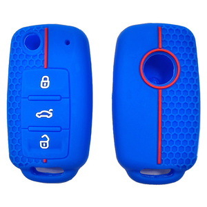 Housse de protection pour <span class=keywords><strong>clé</strong></span> de voiture en silicone pour <span class=keywords><strong>Volkswagen</strong></span> VW <span class=keywords><strong>Polo</strong></span> Golf Passat Tiguan Beetle Caddy T5 up Eos Skoda Octavia Seat Leon Altea - Product Image 3
