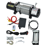 Oferta Especial: Cabrestante Eléctrico de Acero y Nylon de 24V/12V con Control Remoto Inalámbrico para Vehículos Todoterreno, Remolques y Rescate de Vehículos