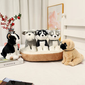 ตุ๊กตาสุนัขยัดไส้สัตว์จำลองสำหรับนั่งทำจากผ้ากำมะหยี่ของขวัญสำหรับงานเลี้ยงวันเกิดสำหรับเด็กนุ่มเหมือนจริง - Product Image 6