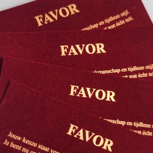 Invitaciones de Boda Personalizadas de Terciopelo Rojo con Tarjetas de Agradecimiento Autoadhesivas Brillantes con Papel Dorado, Perfectas para Navidad y Festividades - Product Image 3