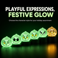 Jouet anti-stress souple en PVC en forme de fantôme d'Halloween, en forme de boule de sucre, pour la décompression, coffret cadeau