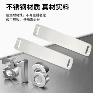 Étiquette de câble en acier inoxydable 0,5*19*89 mm, prévention de la rouille, utilisation pour équipement industriel - Product Image 4