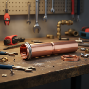 Extension de tuyau en laiton avec joint torique diamètre 26 mm longueur 0 cm tuyaux en cuivre - Product Image 2