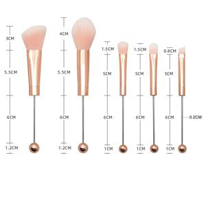 Kit professionnel de 5 fards à paupières perlés et de pinceaux de maquillage des sourcils avec poignée maquillage du visage pour femmes et adultes pour soeurs - Product Image 5