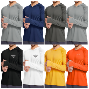 <strong>Men's</strong> Sun Protection Hoodie <strong>Shirt</strong> UPF 50+ Long Sleeve UV SPF <strong>T</strong>-<strong>Shirts</strong> Rash Guard Fishing <strong>Swimming</strong> Lightweight <strong>T</strong> <strong>Shirt</strong> - Product Image 4