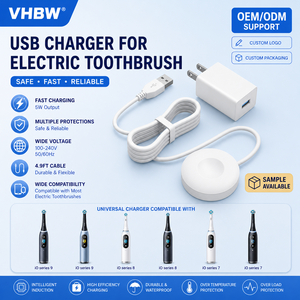 VHBW USB Wall <strong>Charger</strong> Electric <strong>Toothbrush</strong> Magnetic Charging Base Fast Charging 20W PC Fireproof Material Power <strong>Adapter</strong> CT-1250 - Product Image 1