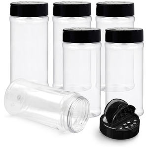 2025 Hot Selling Food Grade 450ml 15Oz BPA Free PET Screw Top Salt and Pepper Shakers <b>Spice</b> <b>Jar</b> Bottle with <b>Labels</b> - Product Image 1