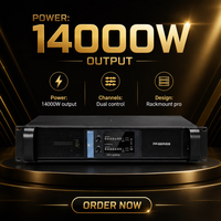 Amplificateur de puissance professionnel 14000W 2 canaux, classe D, amplificateur de son surround actif, boîtier métallique pour l'audio de scène