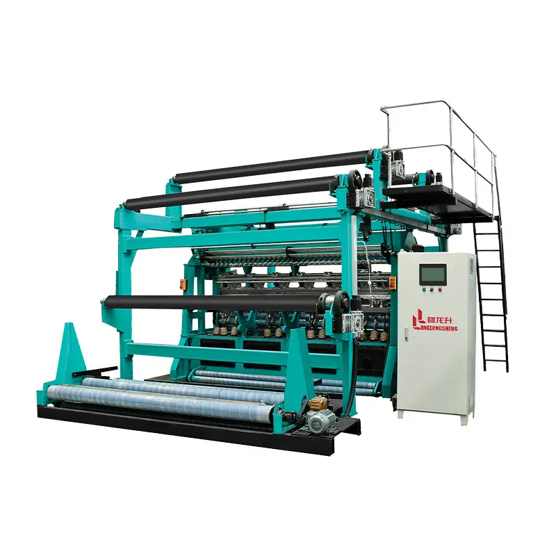 International brand warp knitting machine which can weave light and thin sandwich nets and spacer fabric nets