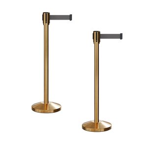 Golden <strong>Barrier</strong> with <strong>Retractable</strong> 4m Queue Line <strong>Retractable</strong> Belt <strong>Barriers</strong> Breaking System