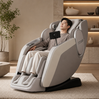 Fauteuil de massage à gravité zéro ZhouQi à double mécanisme, avec massage Shiatsu 3D, airbags intégraux, rouleaux pour mollets et Bluetooth, idéal pour la maison, la salle de sport et le spa