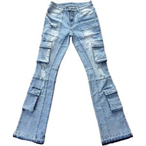 กางเกงยีนส์ขายาวสำหรับผู้ชายกางเกงยีนส์ทรงหลวมขายาว - Product Image 1