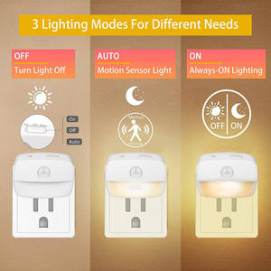 2024 Toby của 3 chế độ (Tự động/ON/OFF) tiết kiệm năng lượng cảm biến chuyển động Châu Âu và mỹ Plug-in ổ cắm dẫn đêm đèn - Product Image 6
