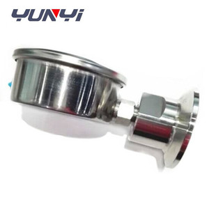 เกจวัดแรงดันแบบไดอะแฟรมแบนสแตนเลสเกรดสุขภัณฑ์สำหรับหม้อไอน้ำและกระบวนการอุตสาหกรรมอาหารและยา - Product Image 3